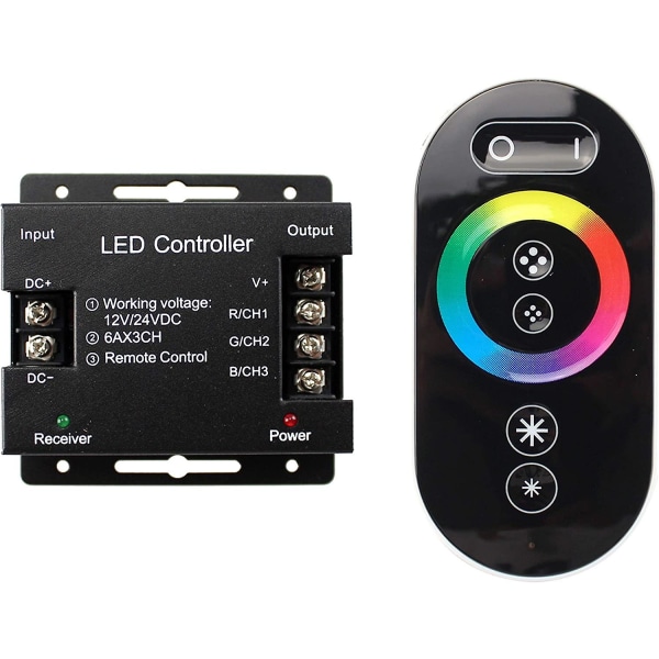 12V-24V RGB LED-dimmer med touch-knapp Dimmer för LED-remsa