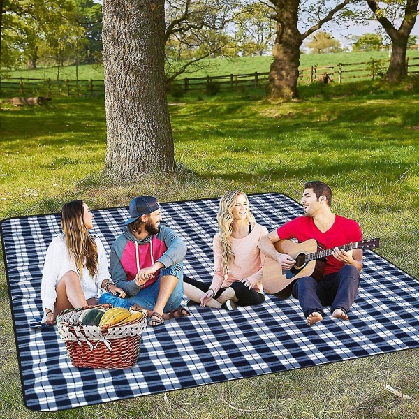 Bärbar hopfällbar picknickmatta Turistmatta Fuktsäker och vattentät utomhuscampingmatta Strandmatta 150x200cm