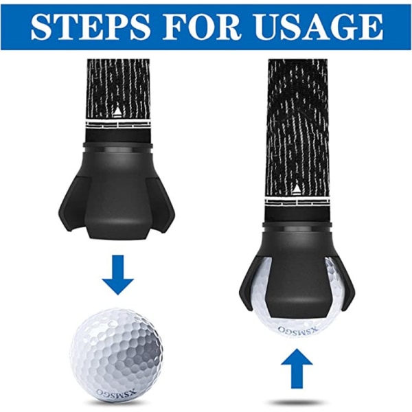 3-stift Golf Ball Retriever Grabber Pick Up, Back Saver Claw Sätt på puttergrepp, sugkopp Ball Grabber