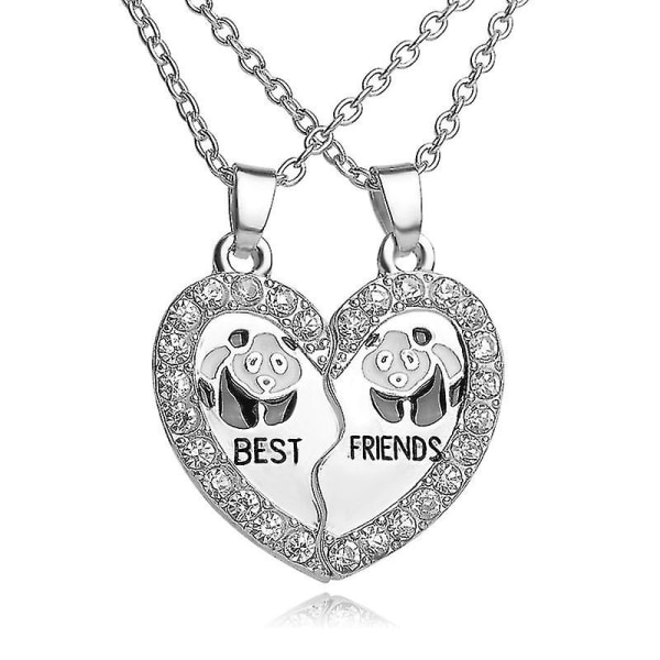 Best Friend Halsband 2st, Panda hänge Alla hjärtans dag present