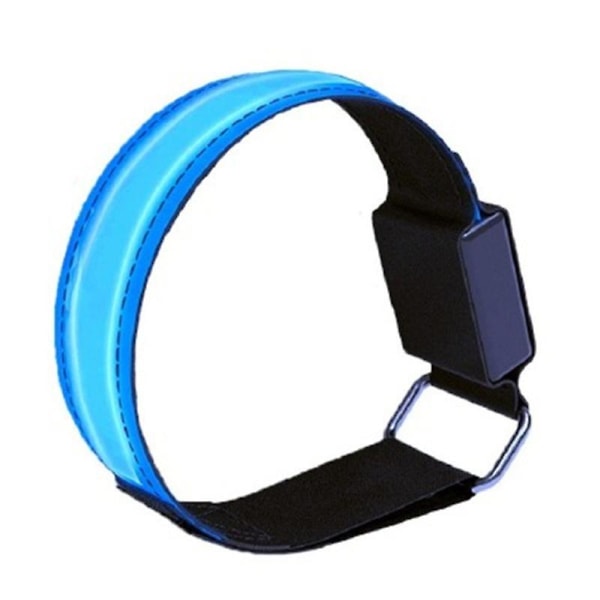 Led löpljus Nattlöpning självlysande armband självlysande armband USB utomhussporter Nattlöparutrustning 1 st blå