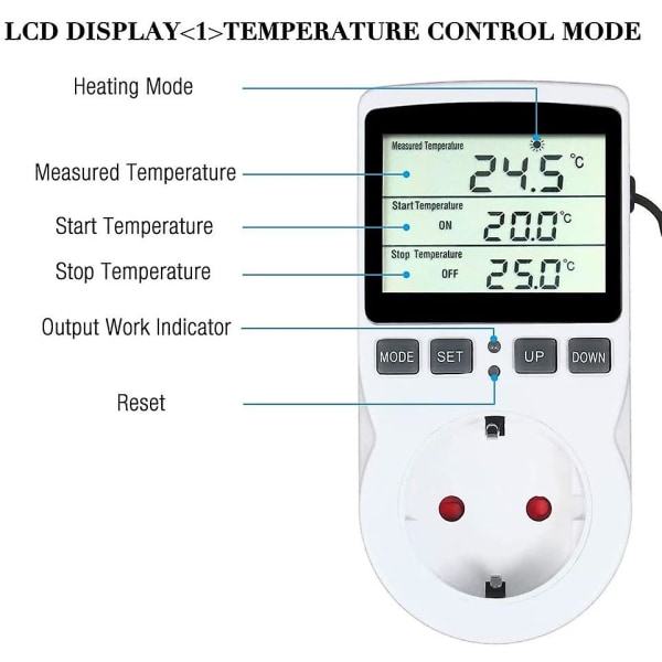 digital temperaturregulator uttag termostat