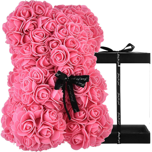 Rosa nallebjörn - mer än 250 dussin konstgjorda blommor - alla hjärtans dag, födelsedag pink