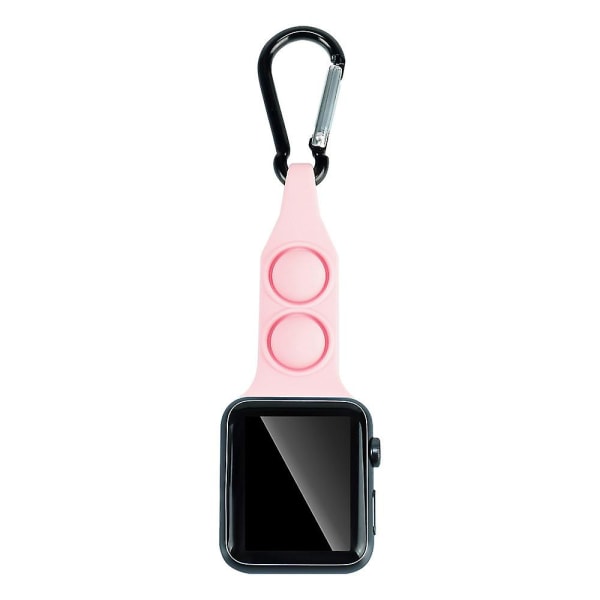 För Apple Watch Silikonrem Brosch 42/44/45mm Universal pink