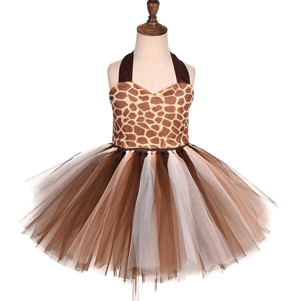 Kids Halloween Animal Cosplay Kostym Giraffe Tutu Dress Christmas Show Dress