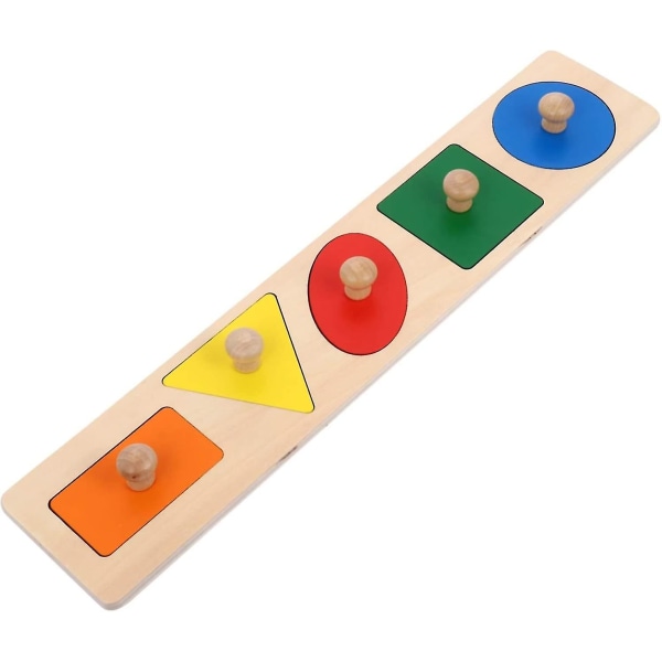 Trä färg sortering leksaker geometriska former pussel tidig utbildning för barn