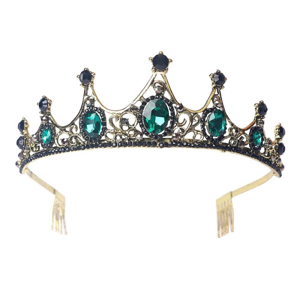 Dam Crown-vintage Crystal Queen Pannband Pannband med kam