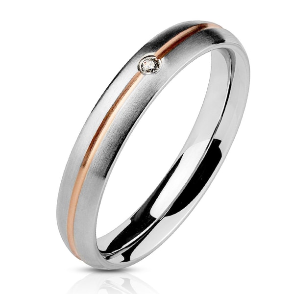 kvinnors ring förlovningsring rostfritt stål silver