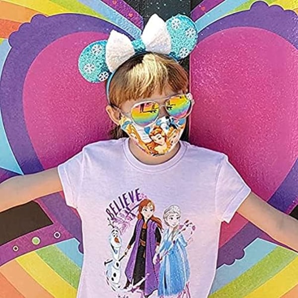 Mouse Ear Cosplay Party Hårband,Blanka rosetter Musöron för barn Flickor Kvinnor Princess Party Decorations Cosplay (blå)