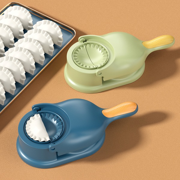 2-i-1 Dumpling Skin Maker Pressomslagsform Deghandtag Verktyg Dumpling Maker white