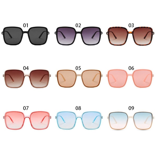 Damen-Sonnenbrille, Pilotenbrille, Partybrille, große quadratische Linse, UV-Schutzbrille, Retro-Sonnenbrille mit kräftigem Farbverlauf