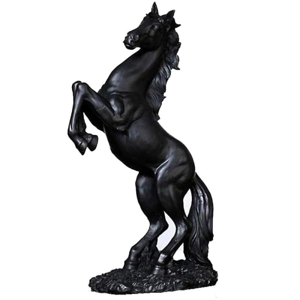 Konstskulptur, dekoration för flygande hästar i europeisk stil, presenter svart