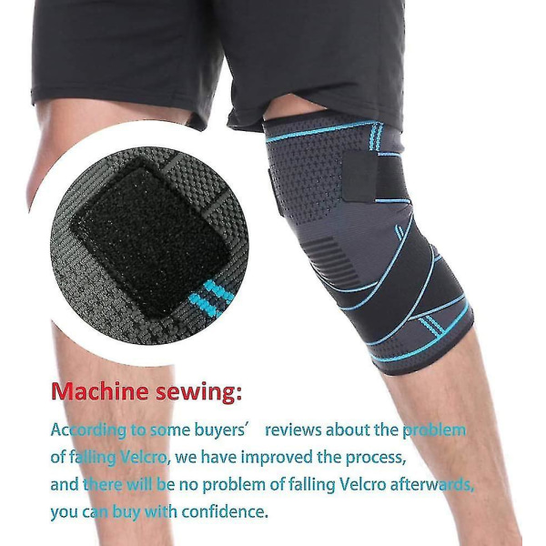 Utomhuscykling fitness med knäskydd för män och kvinnor andningsbara halkfria nylon kompressionsportknäskydd L