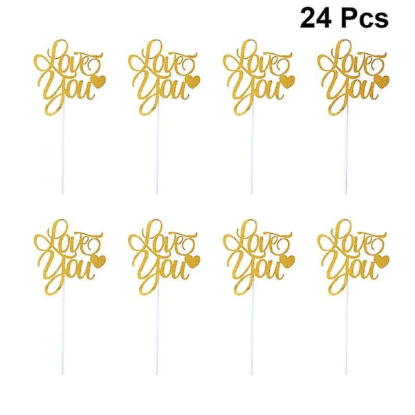24st Love You Cake Topper