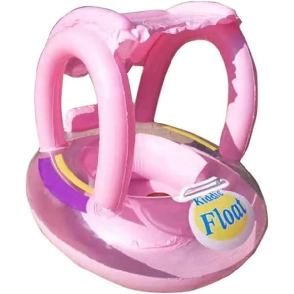 Barnpool flyter, uppblåsbar baby simring säte med baldakin, sommar utomhus markis Vattenspel present pool leksaker