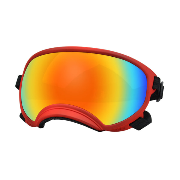 Hundsolglasögon Hundglasögon, UV-skydd Vindtät Dammtät Anti-dimskydd Husdjursglasögon med justerbara remmar red