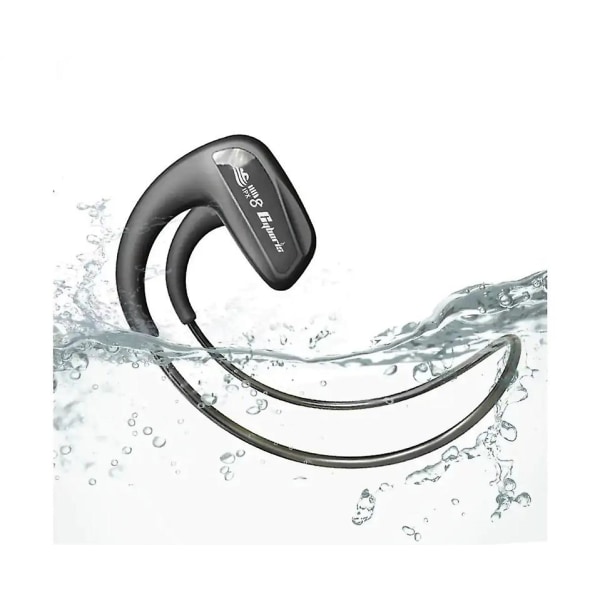 Svettsäkra trådlösa Bluetooth hörlurar Hörlurar Sport Gym-hörlurar--svarta