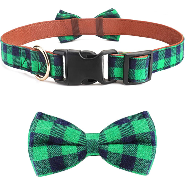 Hund och katt halsband slips green 2.0*30~45cm