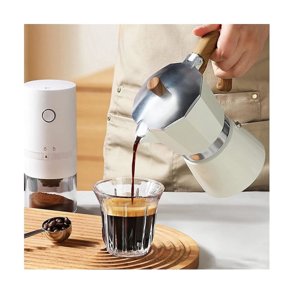 Kaffekanna, mokakanna Italiensk kaffemaskin 6 koppar/10 ounce spis espressomaskin, används för gas eller el