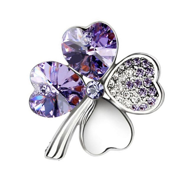 Lucky Leaf Brosch Pins Bling Diamond Crystal Brosch Pins for Women Girls d