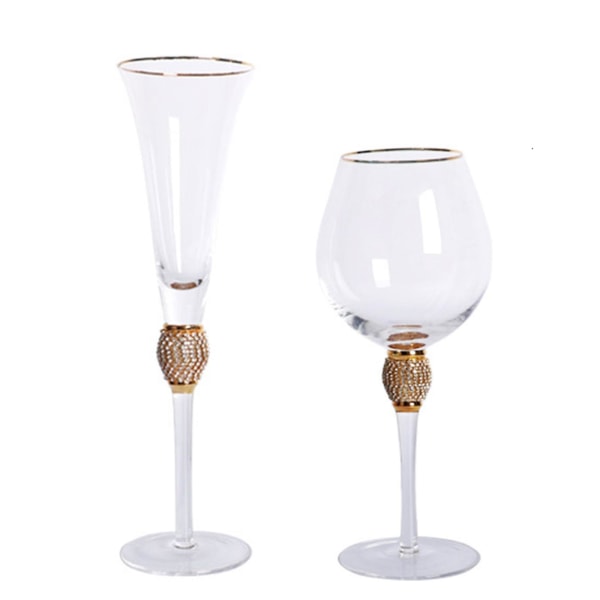 Glasmaterial Cocktailkoppar Transparenta Champagneflöjter för restauranger