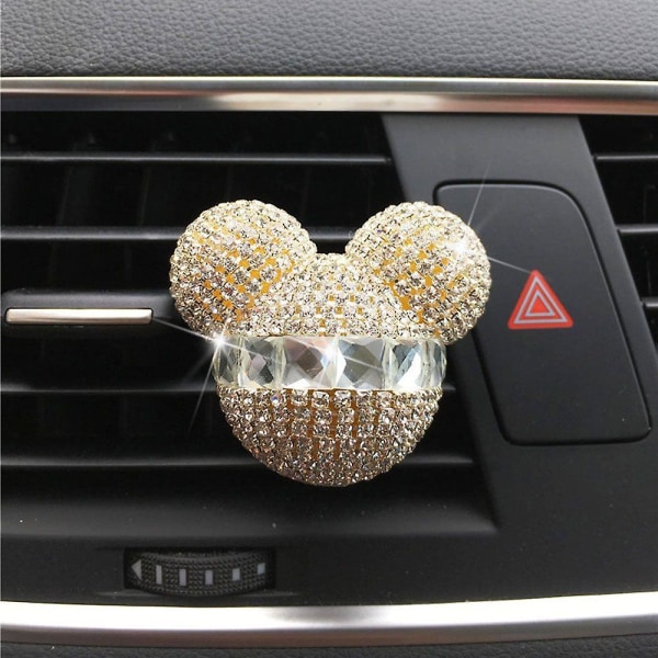 Mode parfym Clip Accessoarer Musse Head In Car Ny diamant Dekorera Variety red