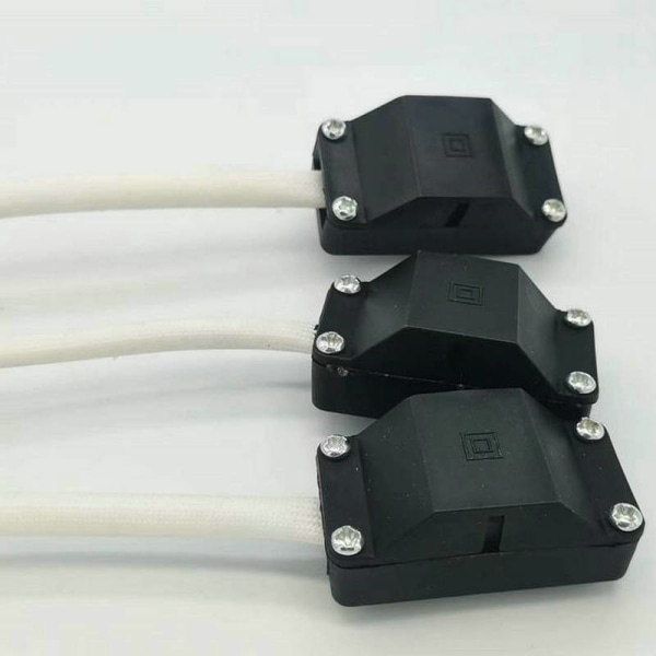 6-pack Gu10 lamphållare Keramisk bas och terminalblock/brygga med kabel och isoleringshylsa