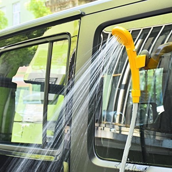 Bärbar biltvätt Campingdusch Högtrycksbilduschtvättsats Elektrisk set för utomhuscamping