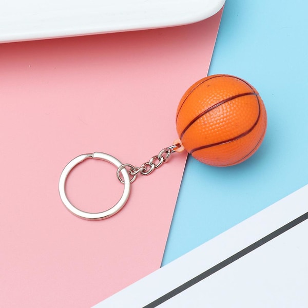 10-pack mini basketnyckelring Kreativ nyckelring souvenirhänge för spelare atlet pojke lagkamrat (orange)