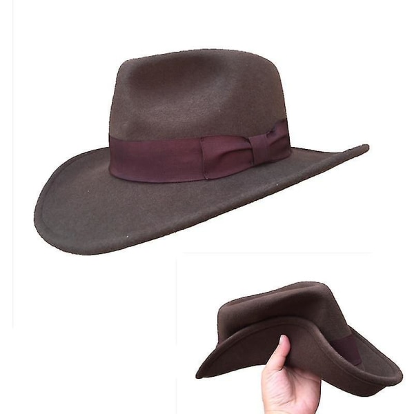 Krossbar Cowboy Fedora Indiana Jones Outback Hat（M 57cm）