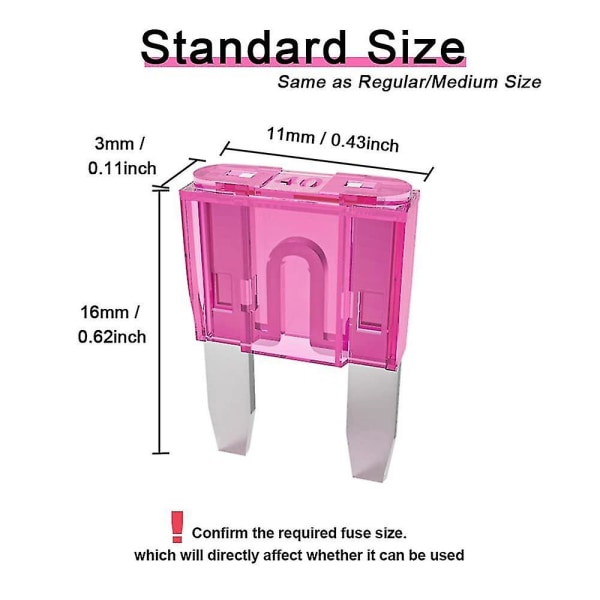 20 st Mini Bil Säkringar, Atm Blad Bil Ersättnings Säkring för Husbil, Lastbil, Båt, SUV, Bil