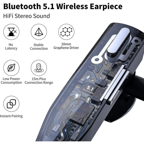bluetooth headset för mobiltelefon, bluetooth headset med mikrofon