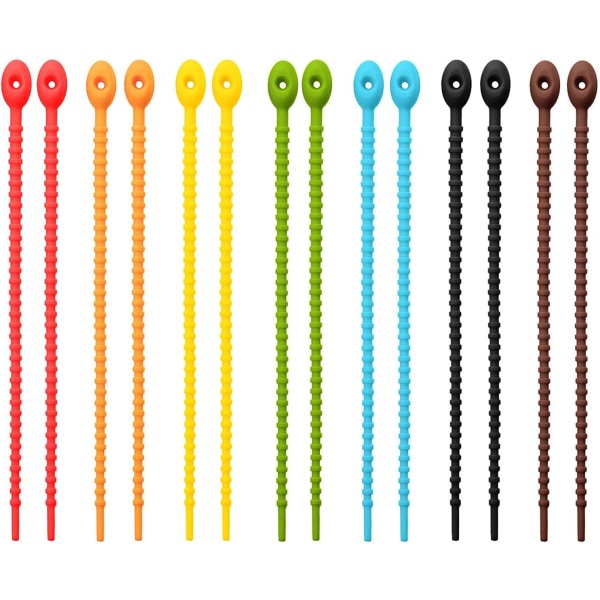 Färgglad silikon slipspåse Återanvändbar silikon slipspåse Skyddsband Matpåse Rullband 14st