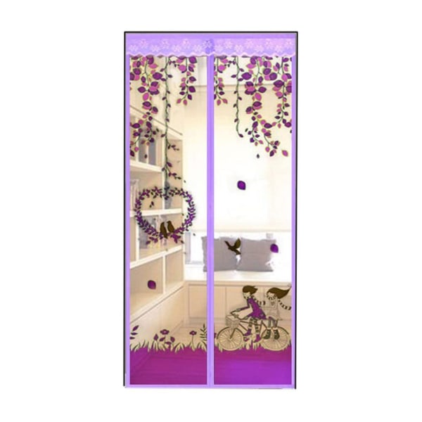 Myggnät för insektsnät, magnetisk fluggardin (lila, 100×210 cm) purple 100*210CM