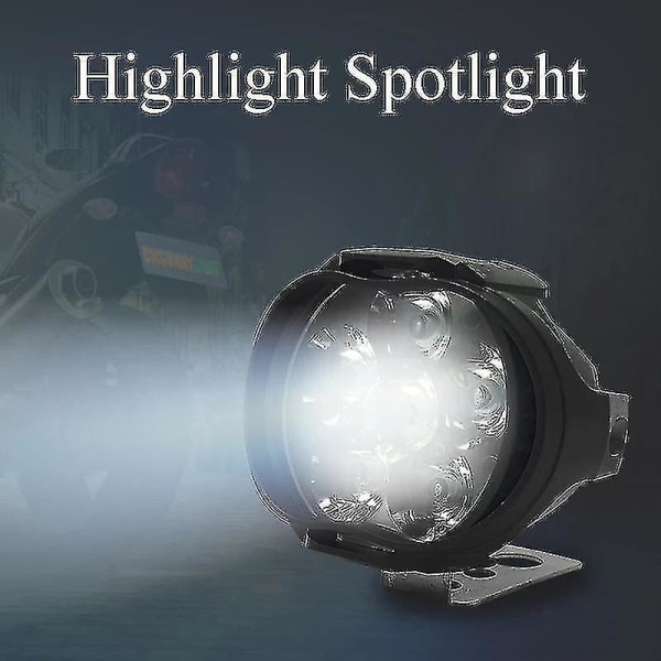 2st Motorcykelstrålkastare 6 LED-ljus Vita spotlights Elfordonsskoterlampa Hög ljusstyrka Modifierade extralampor