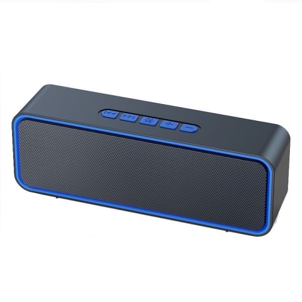 Utomhus stor volym trådlös Bluetooth högtalare 3D Surround Hemljud Dator Bärbar bilsubwoofer (blå) blue