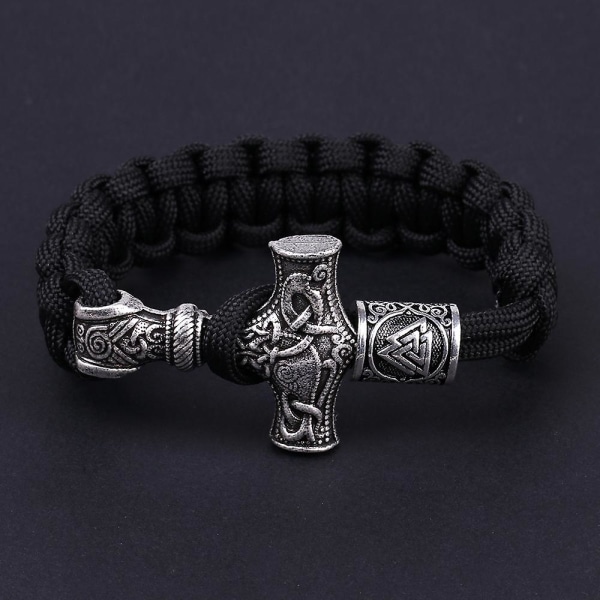 Thor's Hammer Armband Viking Celtic Knot Tillbehör 23cm