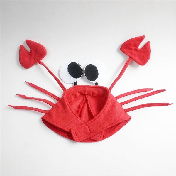 Krabbhatt - Havsdjursmössa - Fiskhatt - Kräftdräkt - Undervattensfest - Made By Funny Party Hat