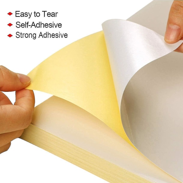 Kontorsmaterial för hemmet 100 ark etikett utskriftspapper A4 matt självhäftande papper