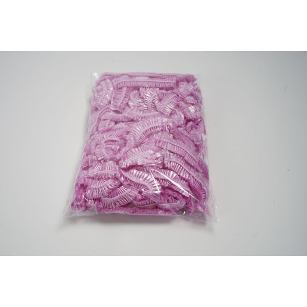 100 st Engångsvattentät Transparent cover Plast hörselskydd hörselkåpor pink