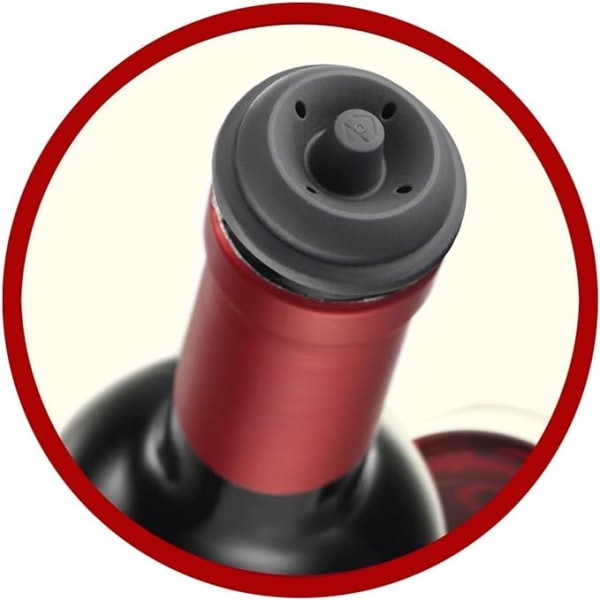 Vacuum Wine Saver Pump Food Grade Wine Plug Sets Rostfritt stål Wine Saver Pump Preserver med 4 flaskproppar