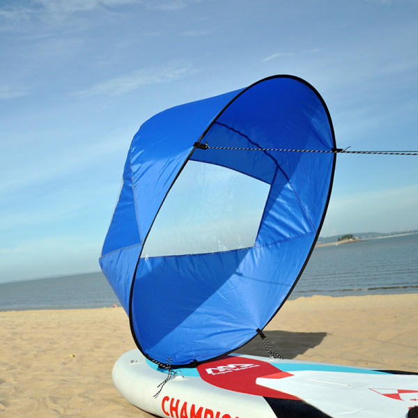 Surfbräda Tillbehör Boost Vindsurfing Fällbar propeller Uppblåsbar Paddle Board Kajak Wakeboard Sfäriskt segel blue