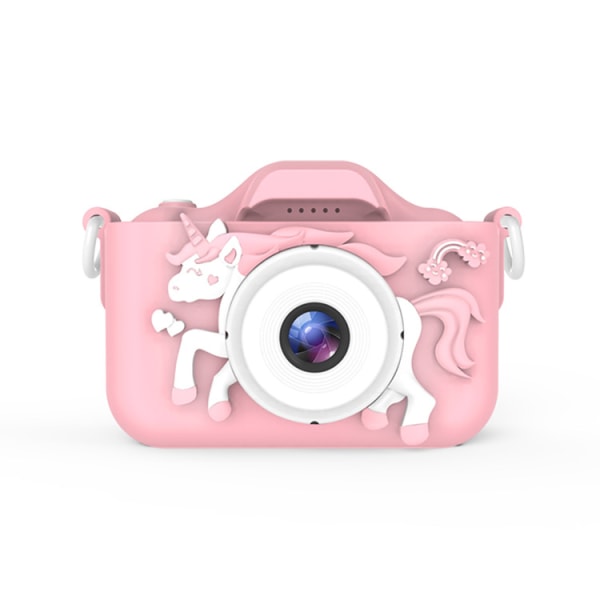1080p barnkamera, unicorn toddler födelsedagspresent, digitalkamera pink