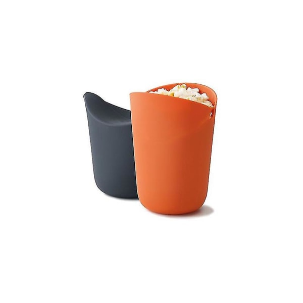 2 mikrovågs popcornstrutar - Orange/grå