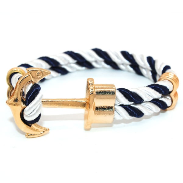 Marinblå Anchor Armband för män h