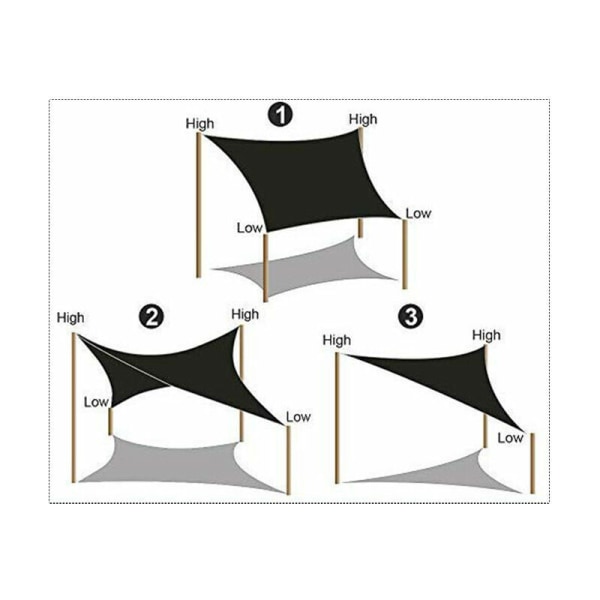 Utomhus trädgårdsparaply, trädgård Pis Cone Vattentät skugga segel triangel solskydd parasoll（Lila 3x3x3M）, purple 3*3*3m