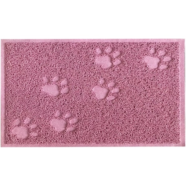 Kattlådasmatta, kattsandsmatta, kattsandsmatta, PVC, mattor för kattlådor F pink