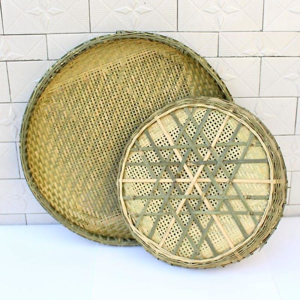 Handgjord bambubricka Rund Handvävd Miljövänlig vävsil för teblad