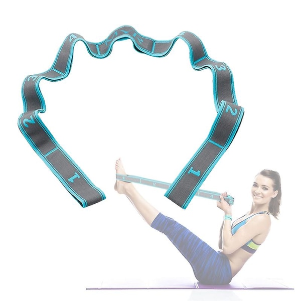 Stretchband, yogastretchband, lätta att bära och mycket elastiska motståndsband, erbjudande för yoga, sjukgymnastik, större flexibilitet