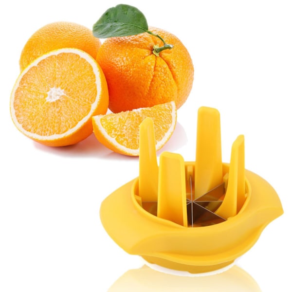 Rostfritt stål citron-/lime-skärare Fruktskärare Citronskärare Äppelskärare Apelsinskärare yellow
